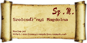 Szolcsányi Magdolna névjegykártya